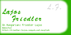 lajos friedler business card